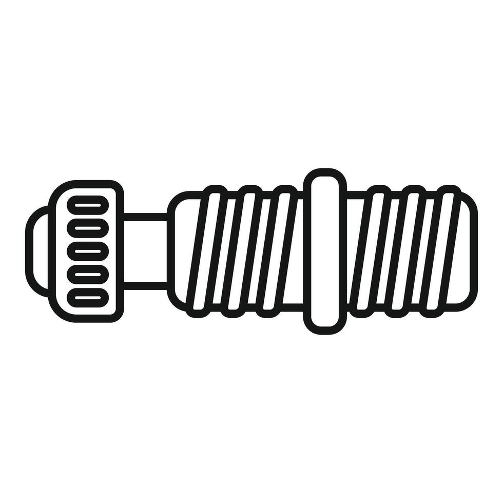 Metal screw element connecting detail icon vector outline