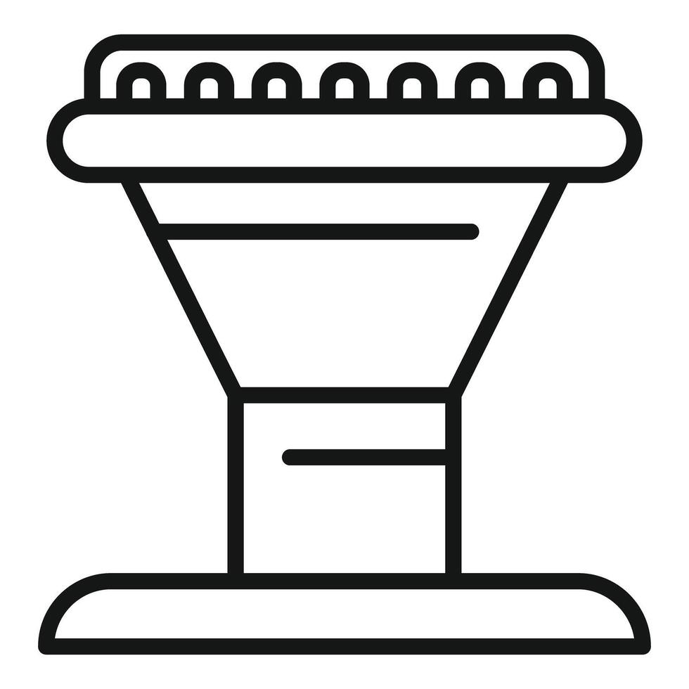 Coffee machine drawing brewing delicious beverage with filter vector