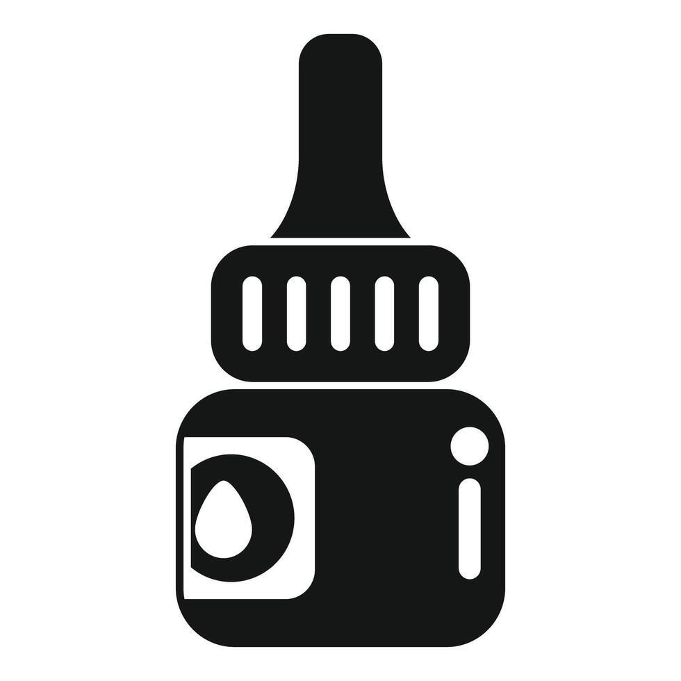 Eye drop bottle icon showing liquid medicine being dispensed vector
