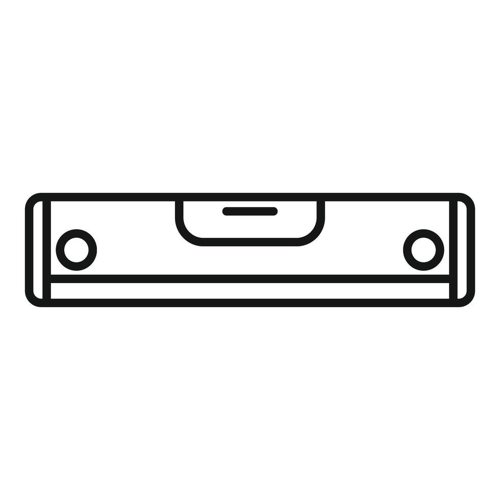 Spirit level tool showing balance for measuring surface vector
