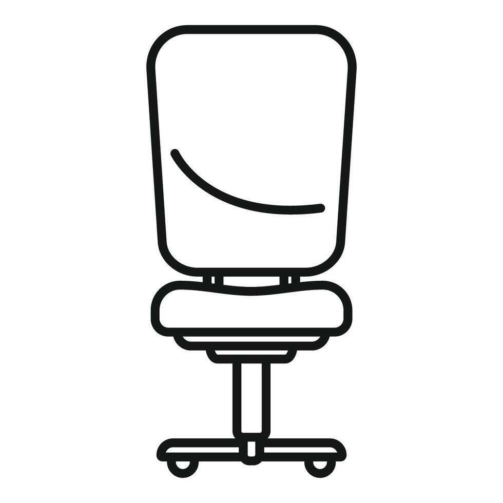 Modern office chair with wheels for comfortable working vector
