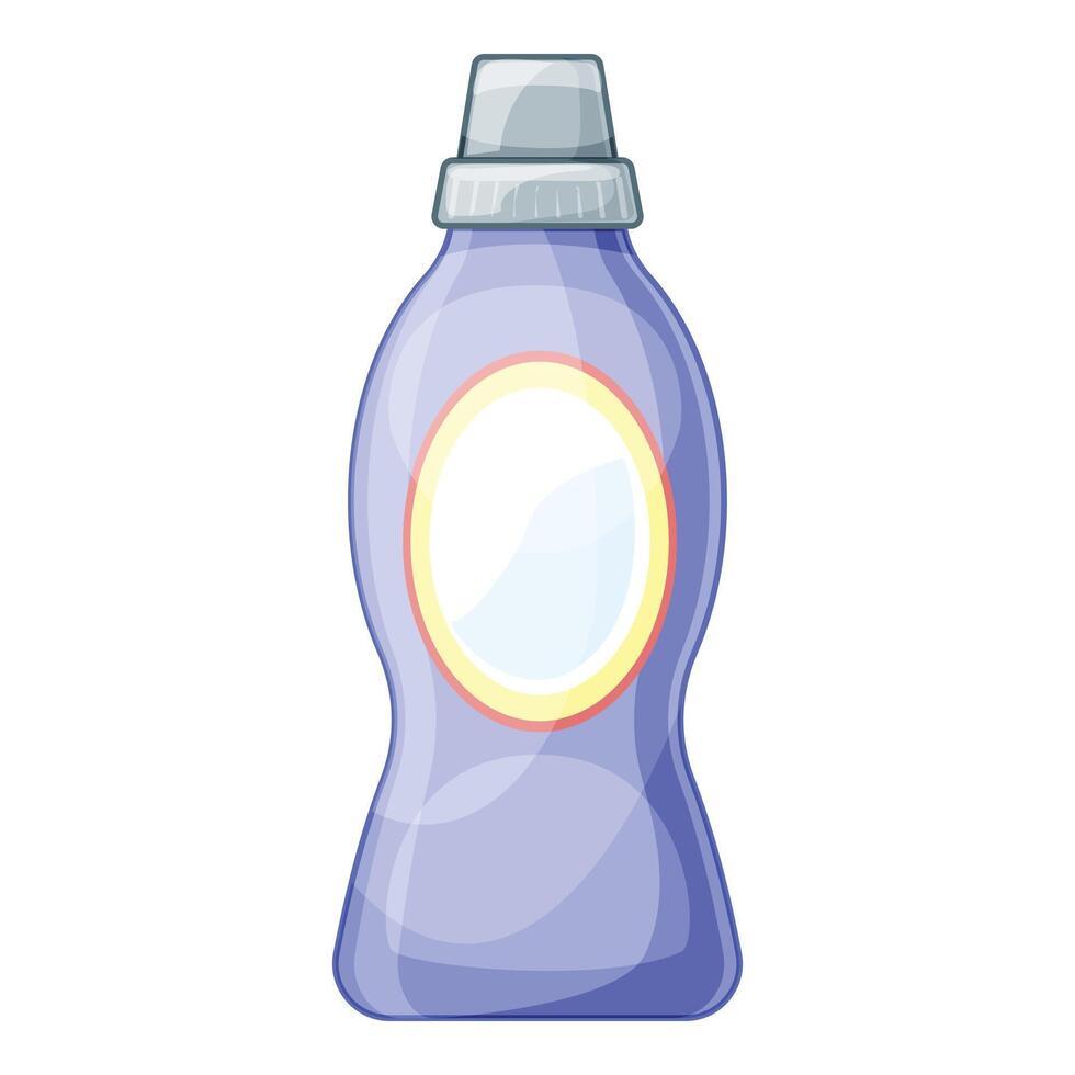 Blue plastic detergent bottle with blank label for your design vector