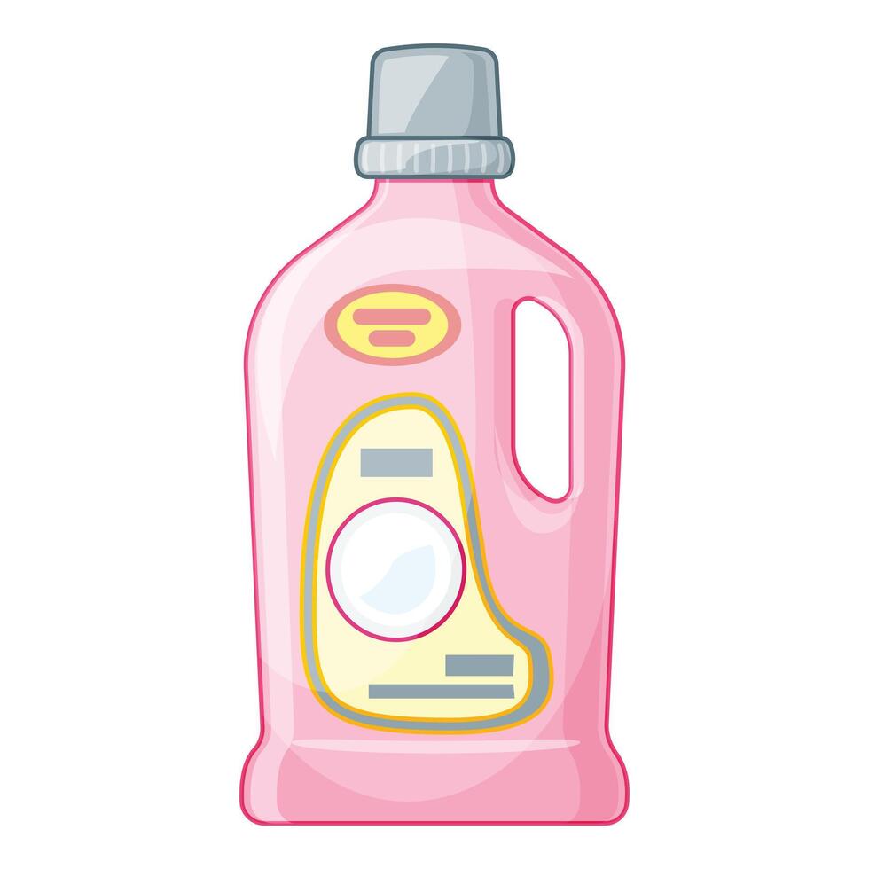 Cartoon detergent bottle with handle for washing clothes vector