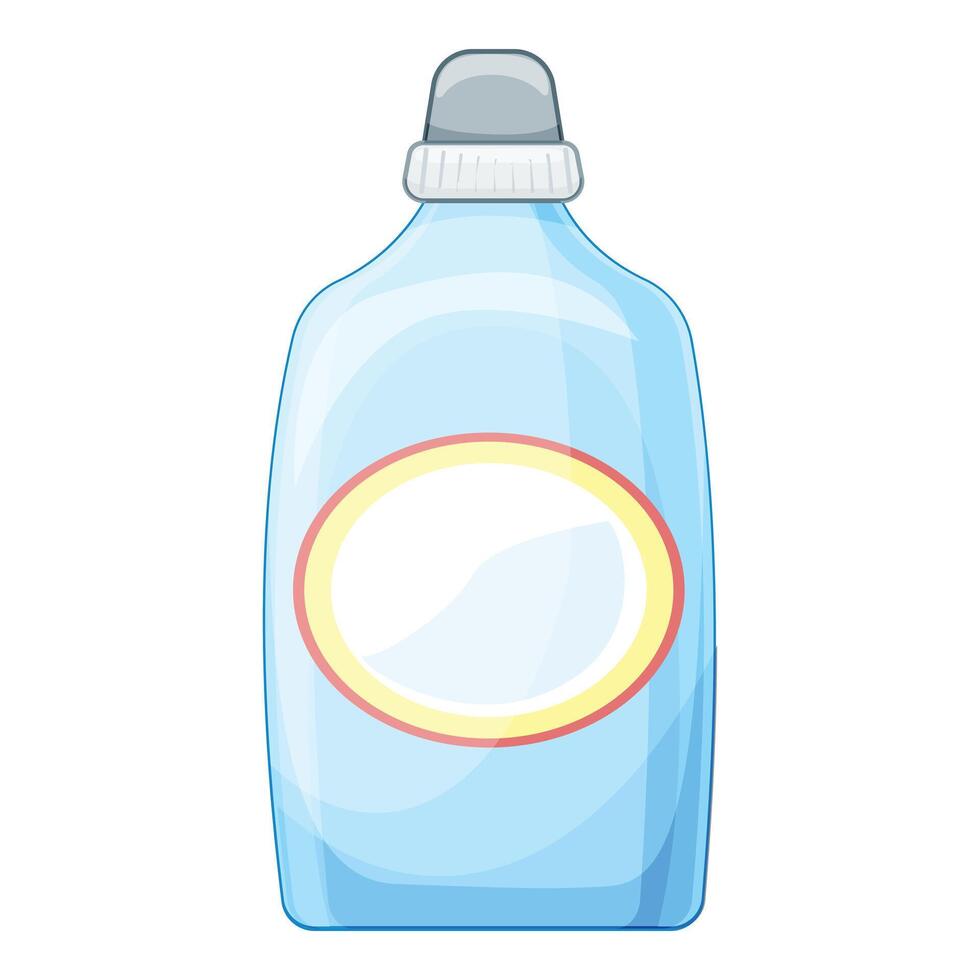 Blue plastic detergent bottle with blank label for laundry vector
