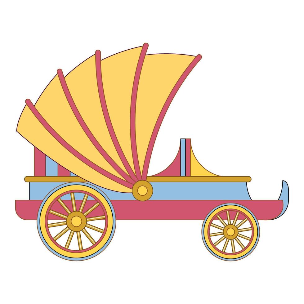 Ancient chariot showing transportation from roman times vector