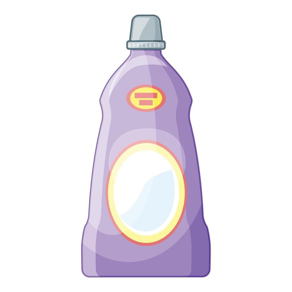 Big plastic detergent bottle with blank label standing up vector