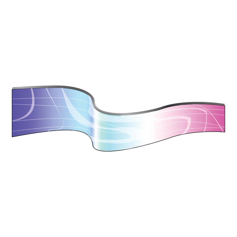 Flexible oled display showing abstract colorful background vector