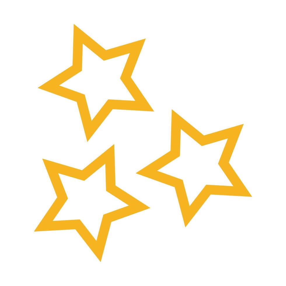 Hand drawn stars illustration on white background vector