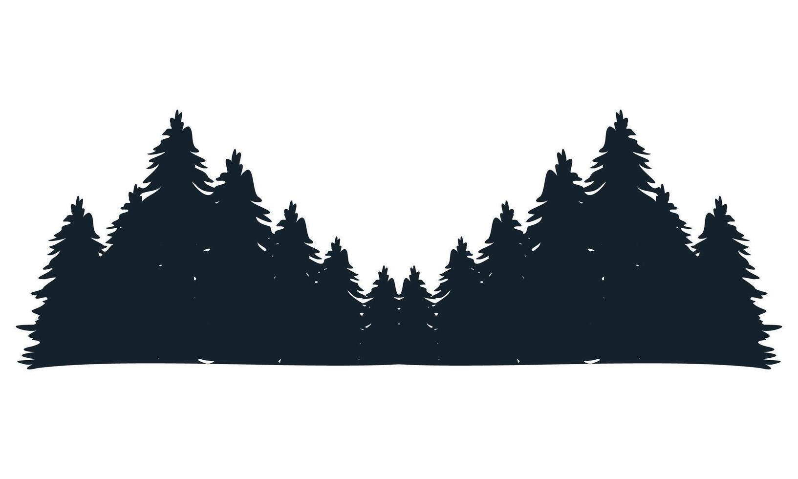 Winter background with a forest design vector