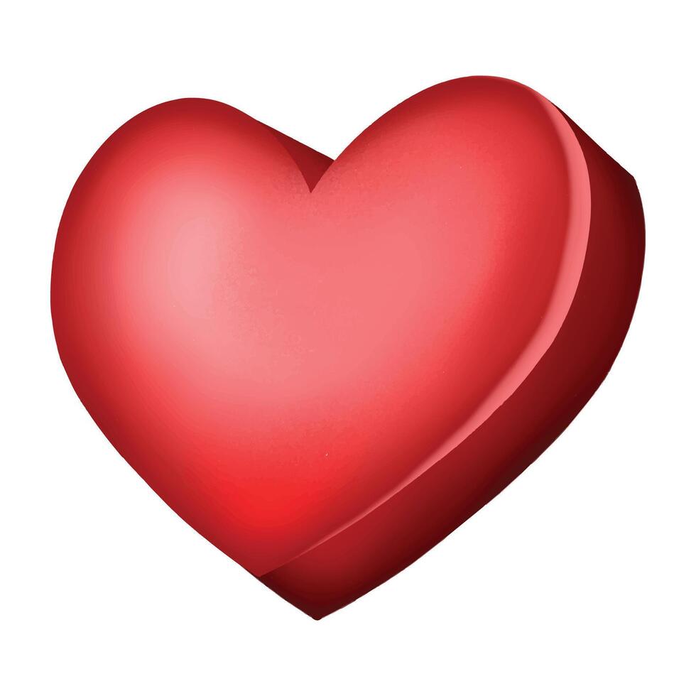 Hand drawn style heart illustration isolated on a white vector