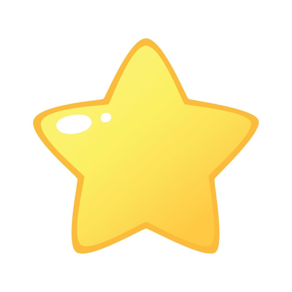 Star icon in cartoon style isolated on white background vector