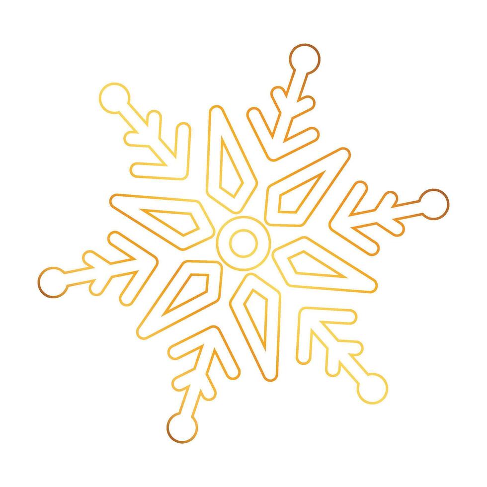 hand drawn snowflake illustration on a white vector