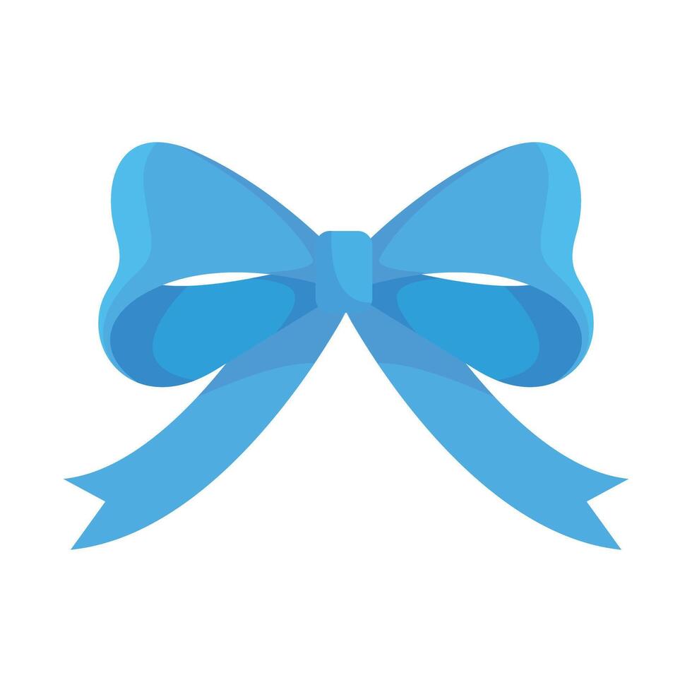 Hand drawn christmas ribbon illustration on white vector