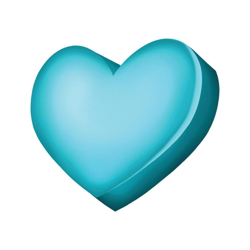 Hand drawn style heart illustration isolated vector