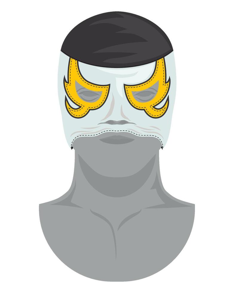 A cartoon lucha libre mask on a white background vector
