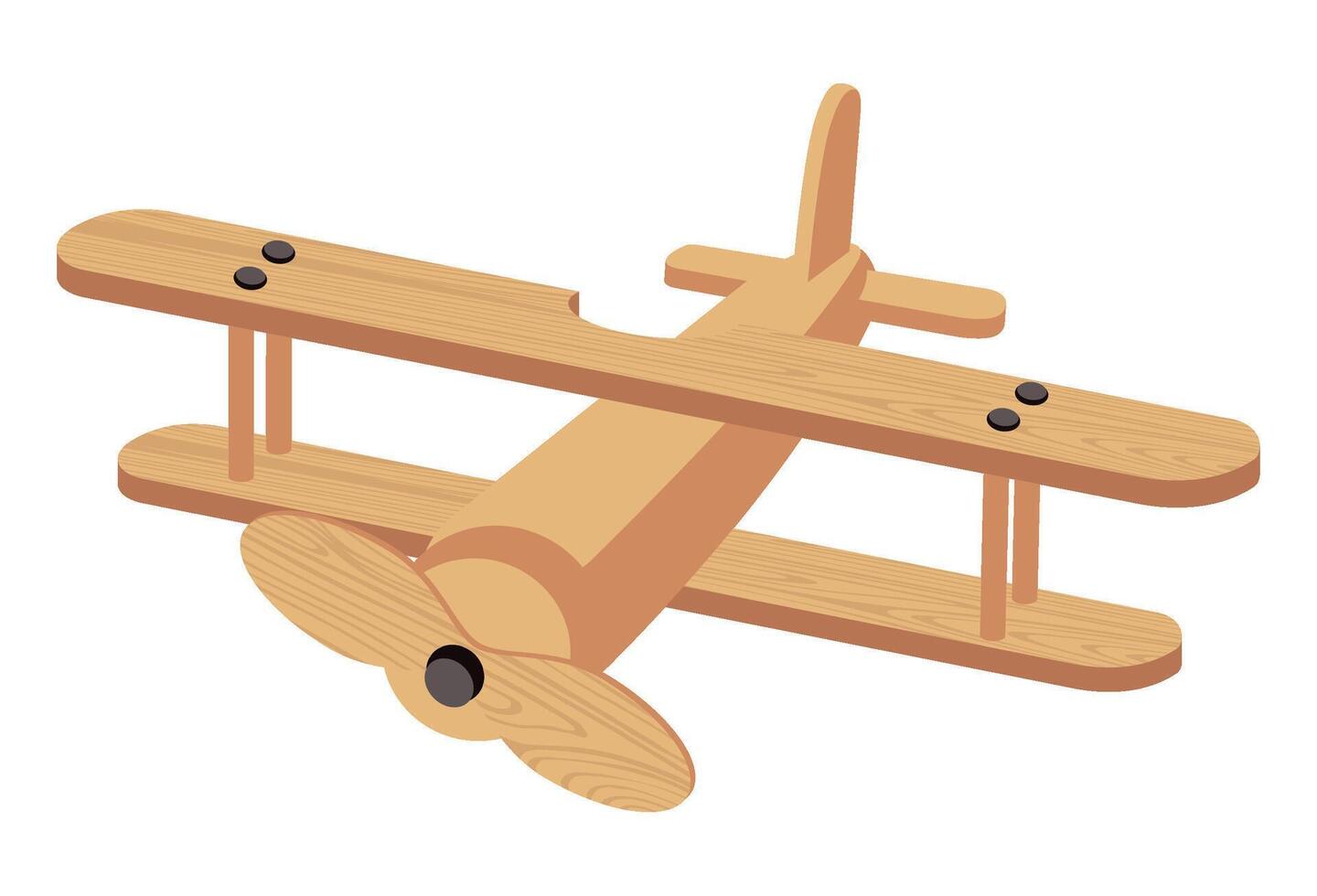 Wooden airplane price 1 credit usd 1 vector