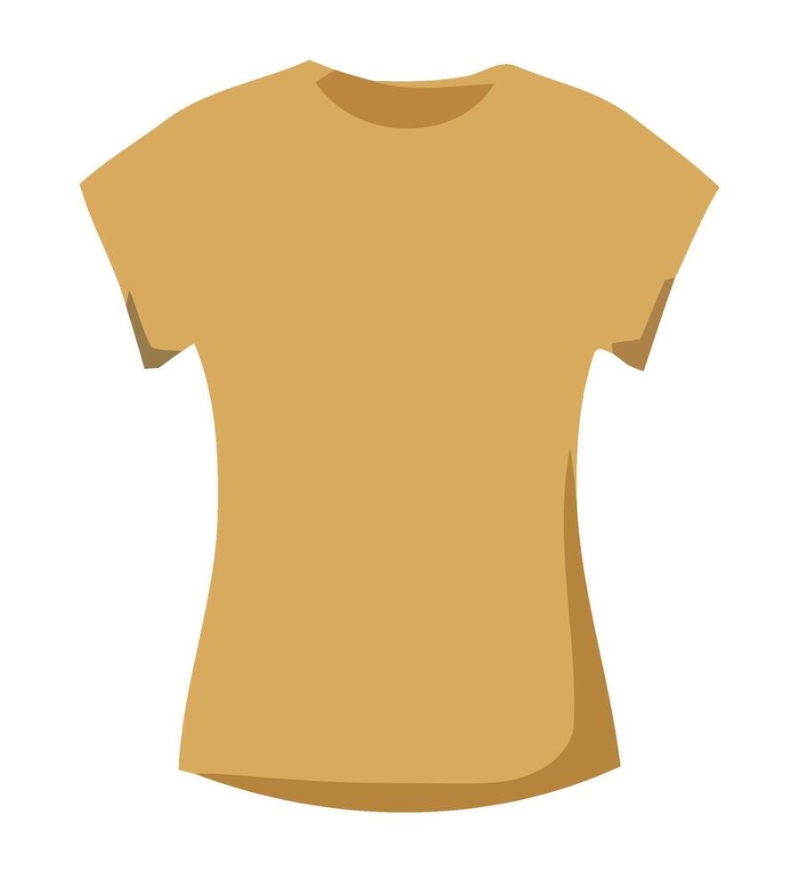 A yellow t - shirt on a white background vector