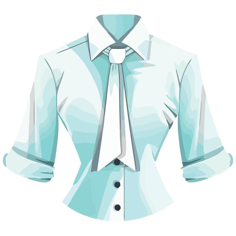 A woman's shirt and tie vector
