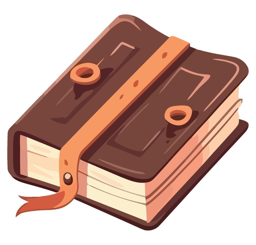 An old book with a ribbon around it vector