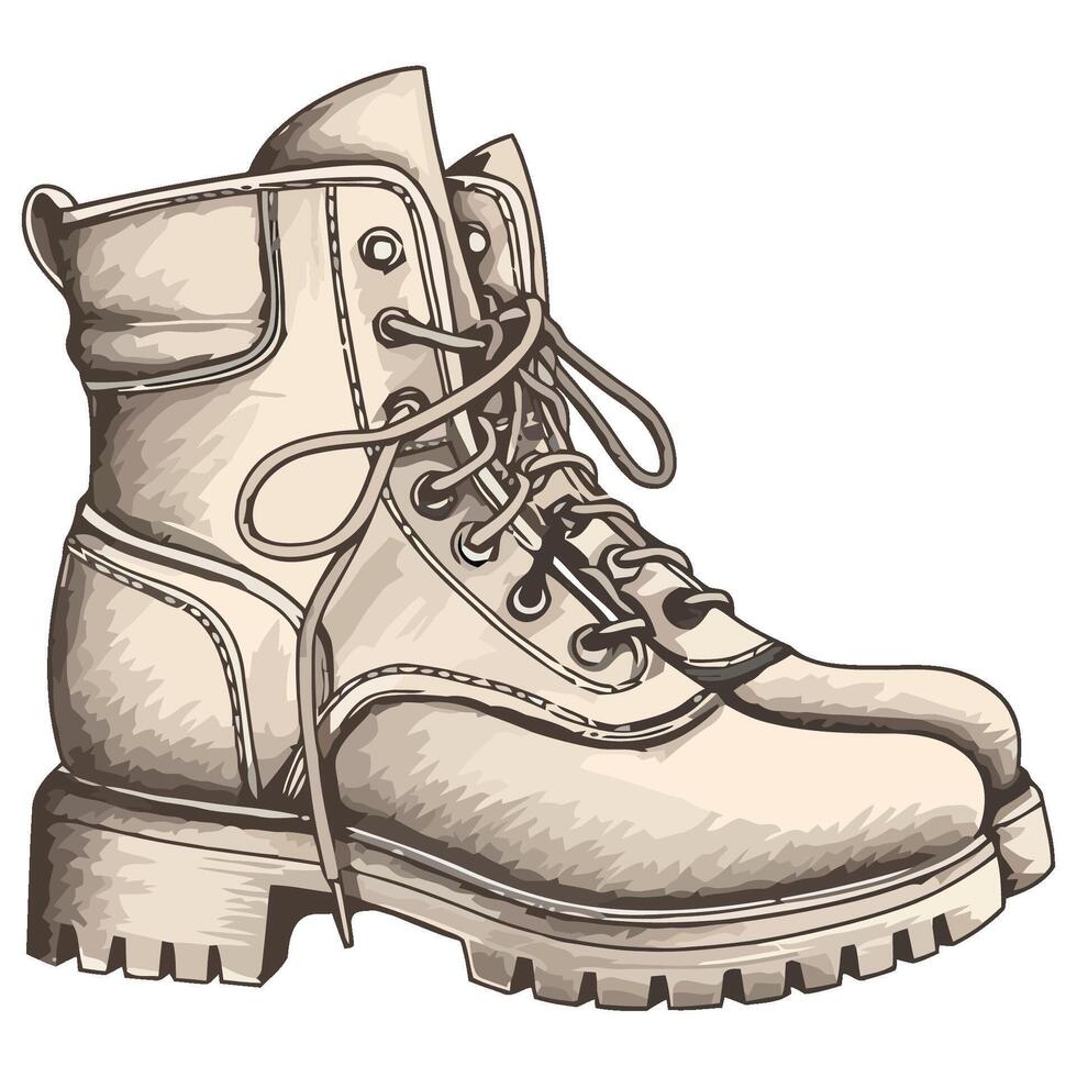 An illustration of a pair of boots vector