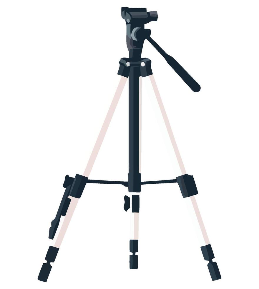 A tripod with a camera on it vector
