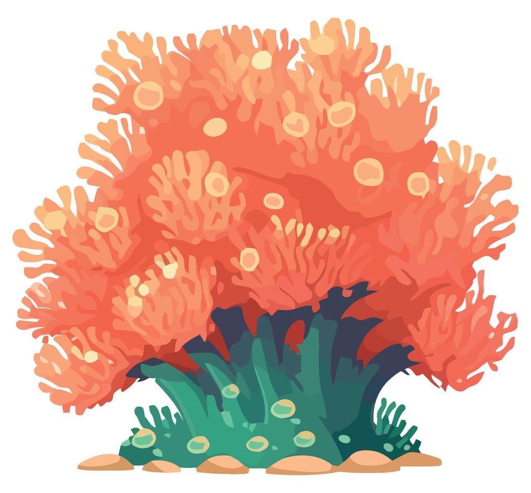 An illustration of a coral plant vector