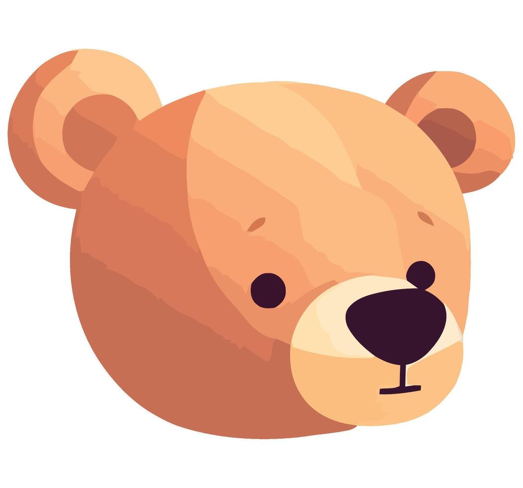 A cartoon bear head on a white background vector