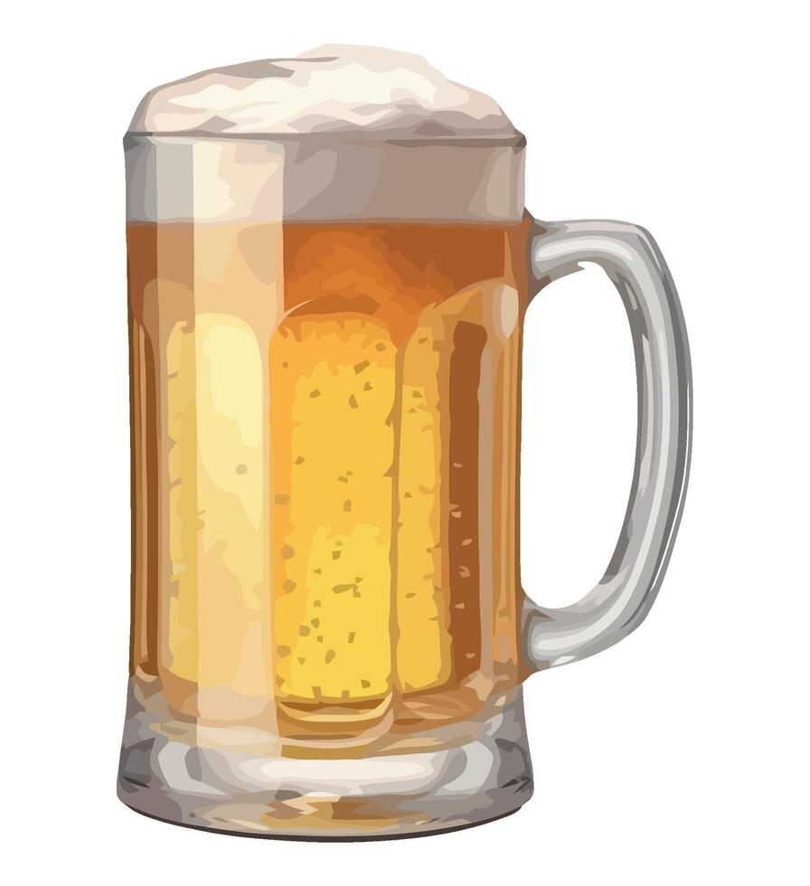 Beer mug illustration vector