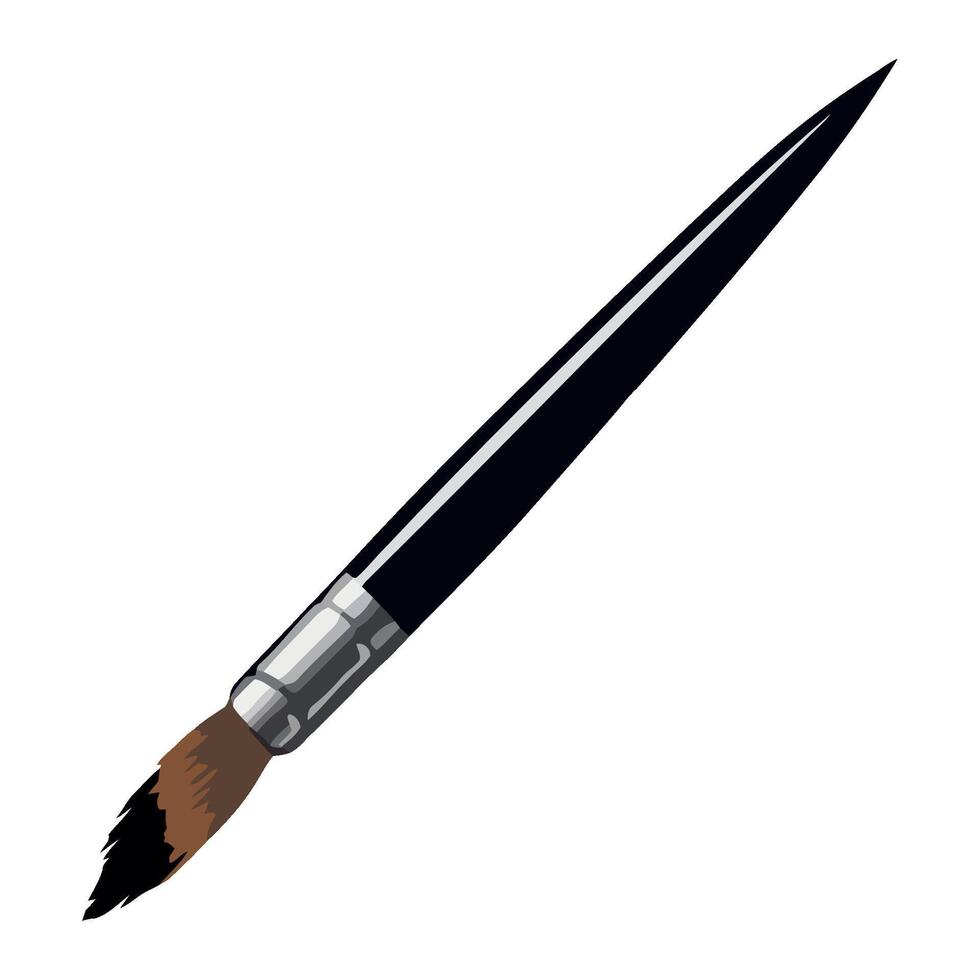 A black paint brush on a white background vector