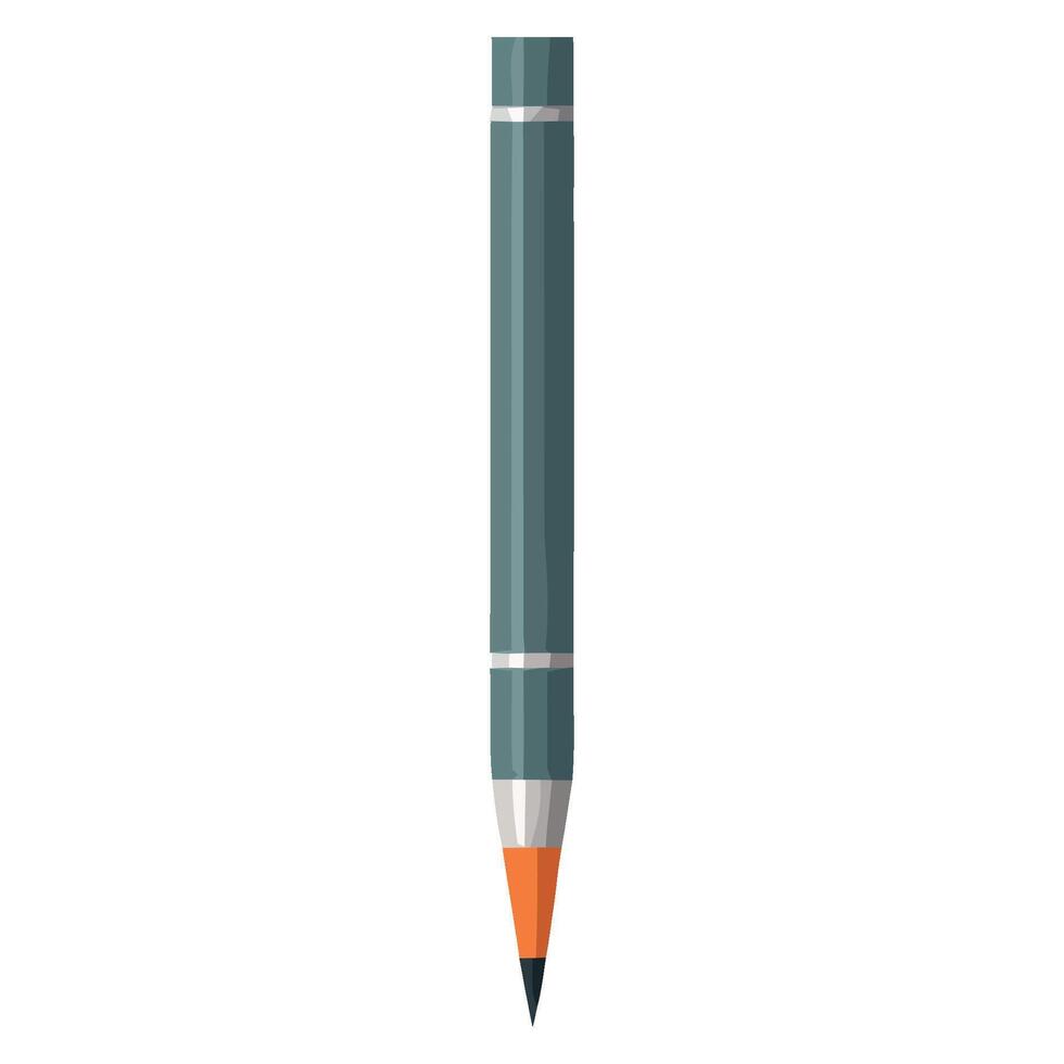 A pencil with a black tip on a white background vector