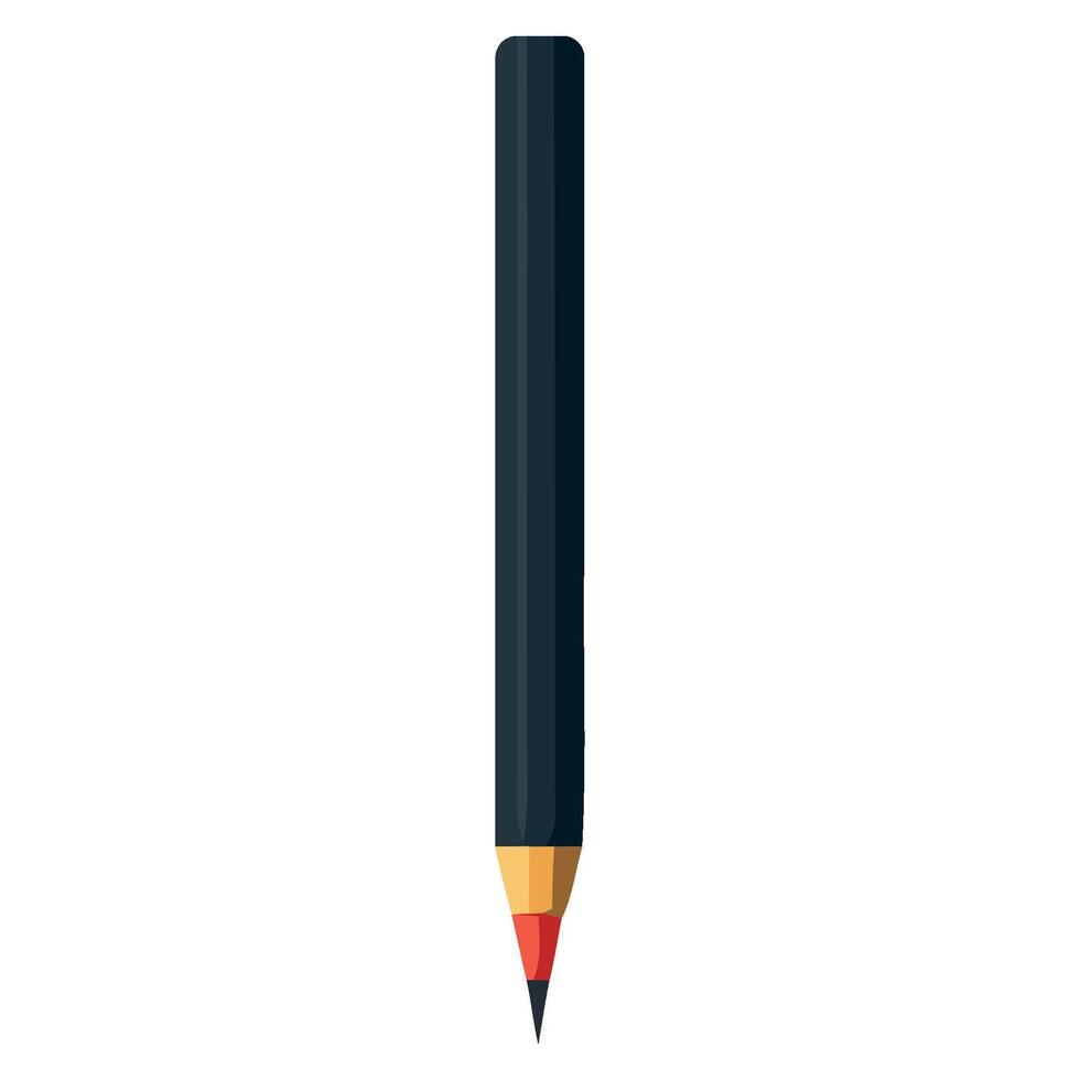 A black and red pencil on a white background vector