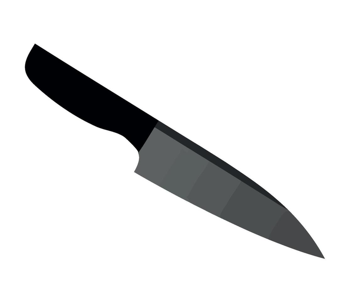A knife is shown on a white background vector