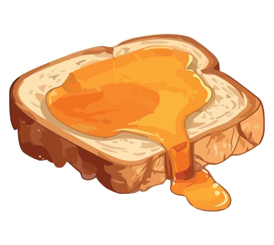 An image of a slice of bread with an egg on it vector