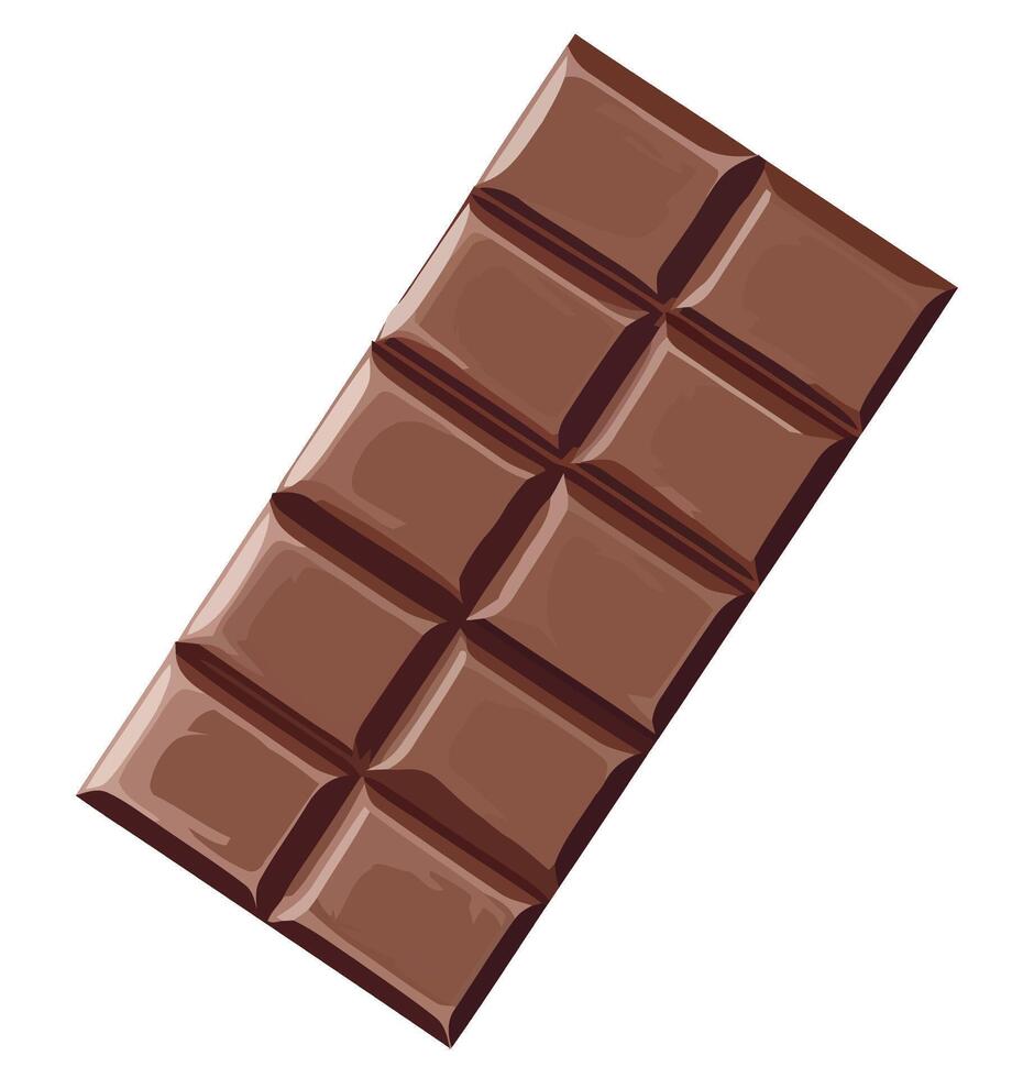 A chocolate bar on a white background vector