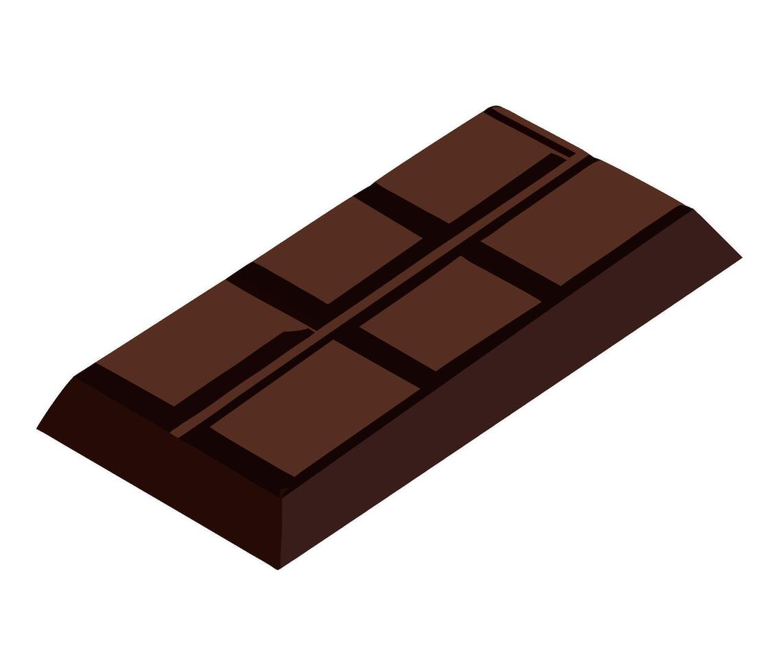 Chocolate bar isometric illustration vector