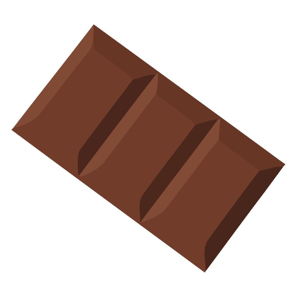 A chocolate bar on a white background vector