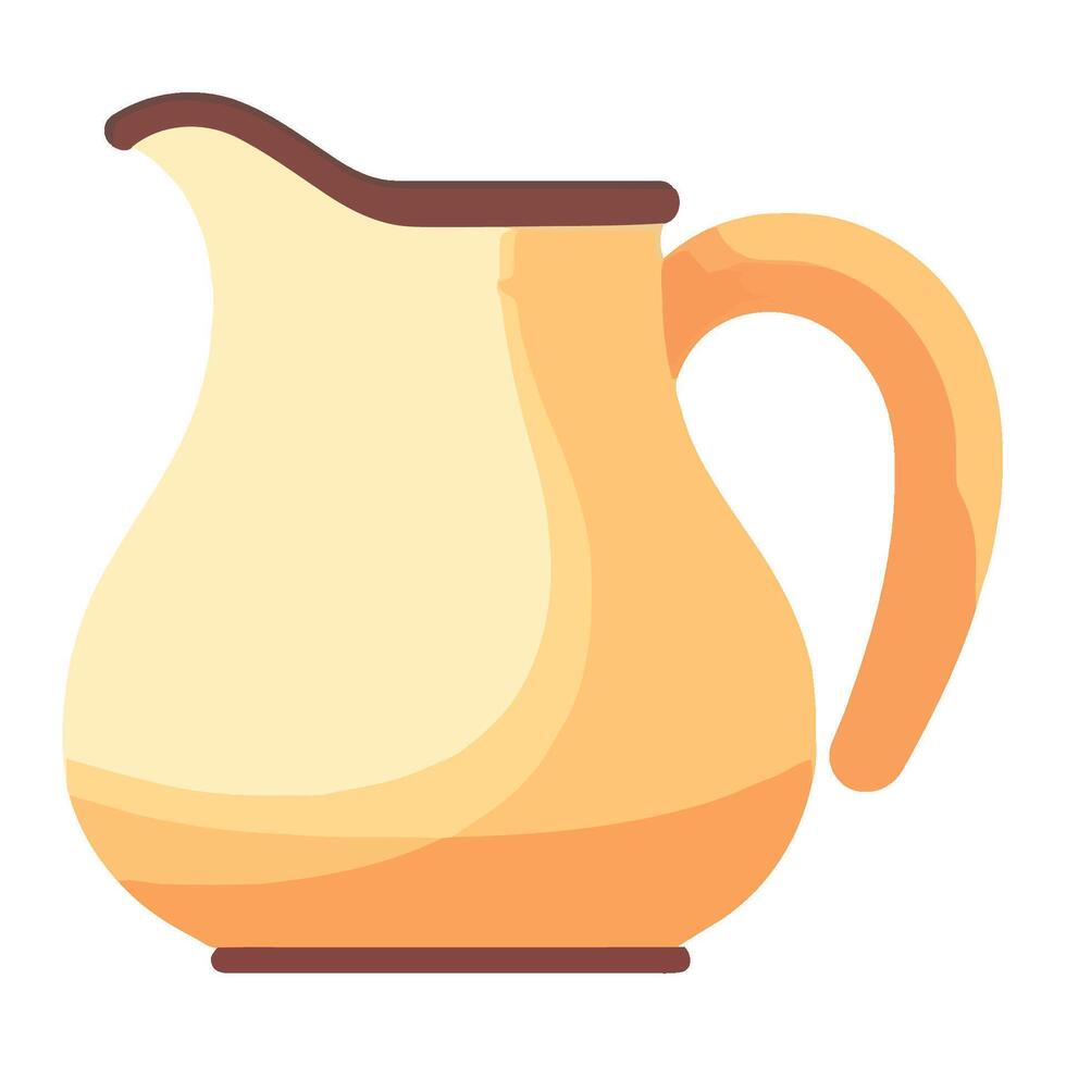 A yellow pitcher on a white background vector