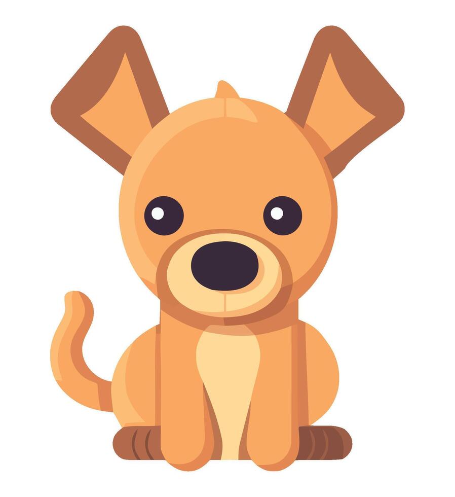 A cartoon dog sitting on a white background vector