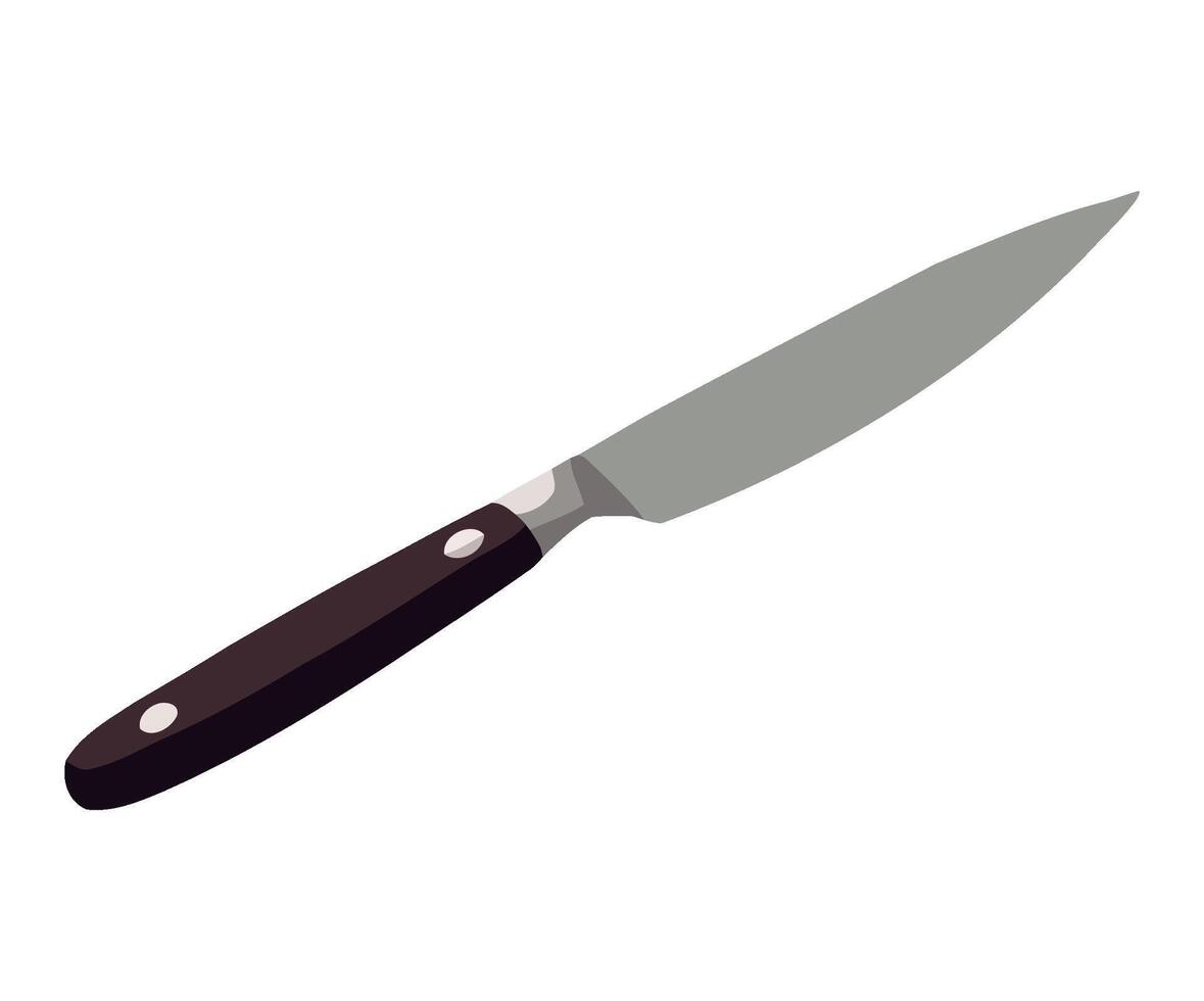 A knife is shown on a white background vector