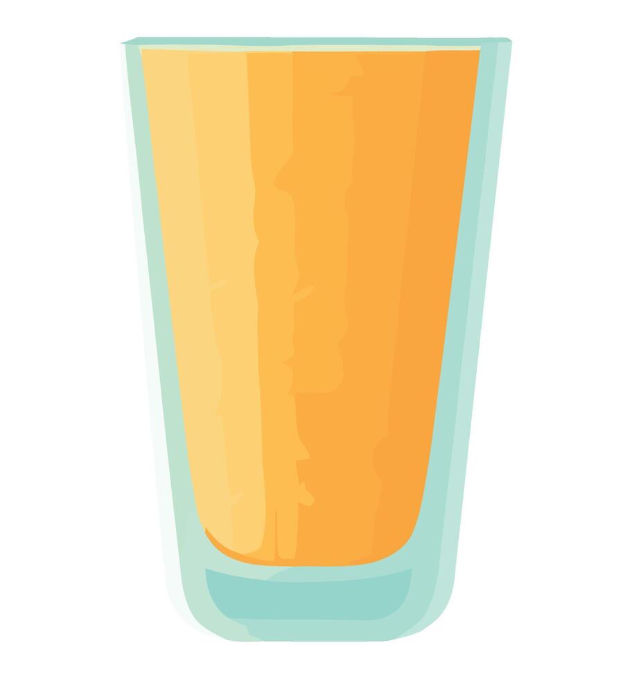 Orange juice in a glass illustration vector