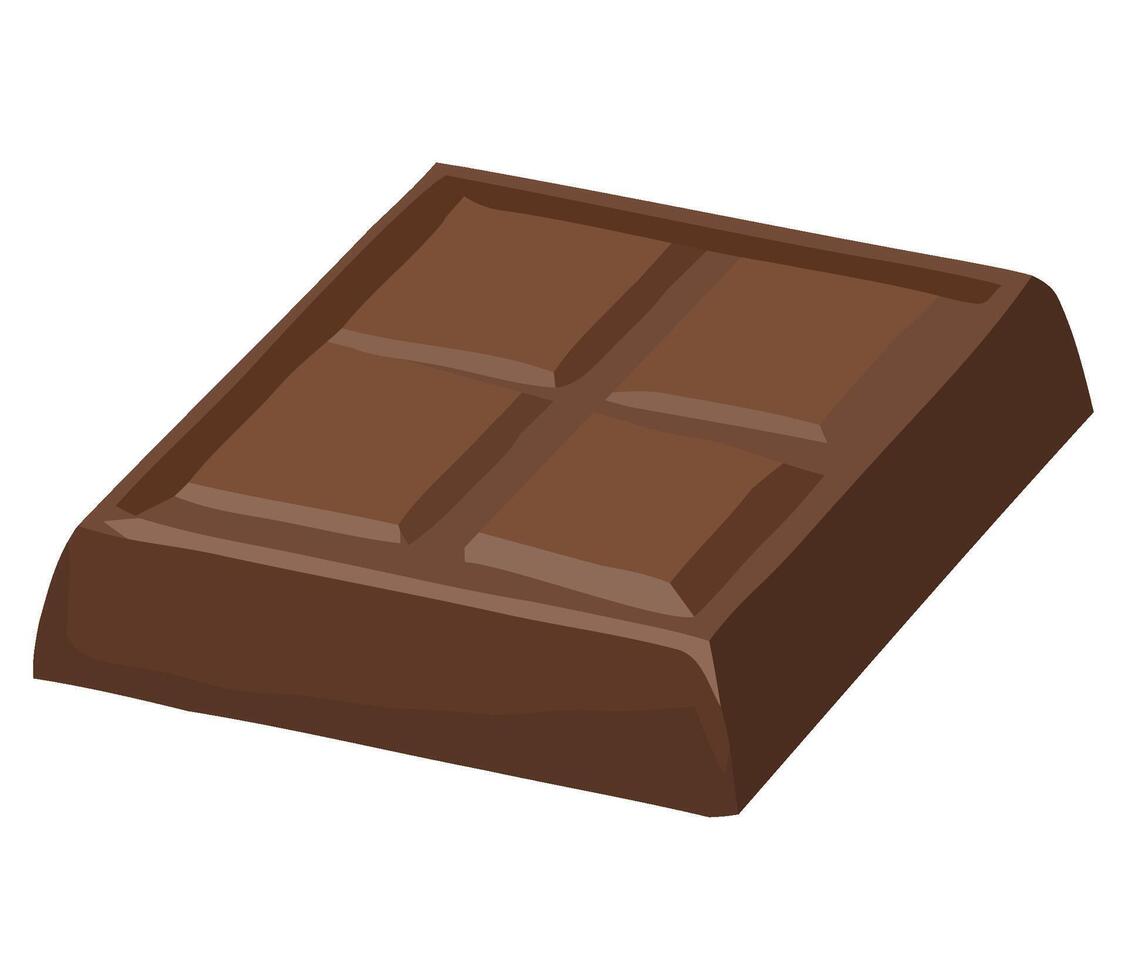 A chocolate bar on a white background vector