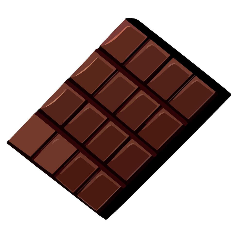 A chocolate bar on a white background vector