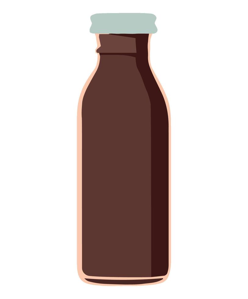 A bottle of milk on a white background vector