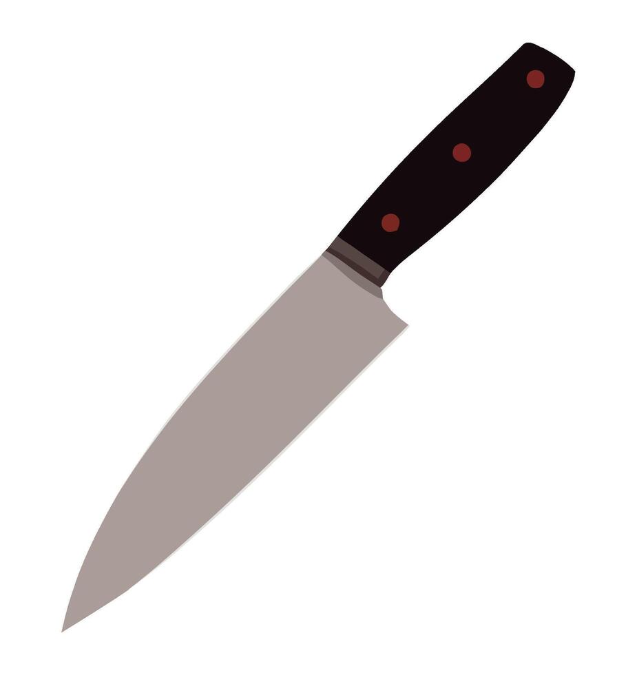A knife on a white background with a red dot vector