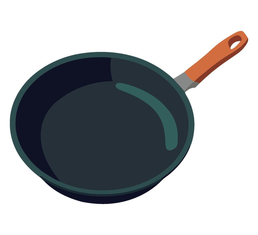 An illustration of a frying pan vector