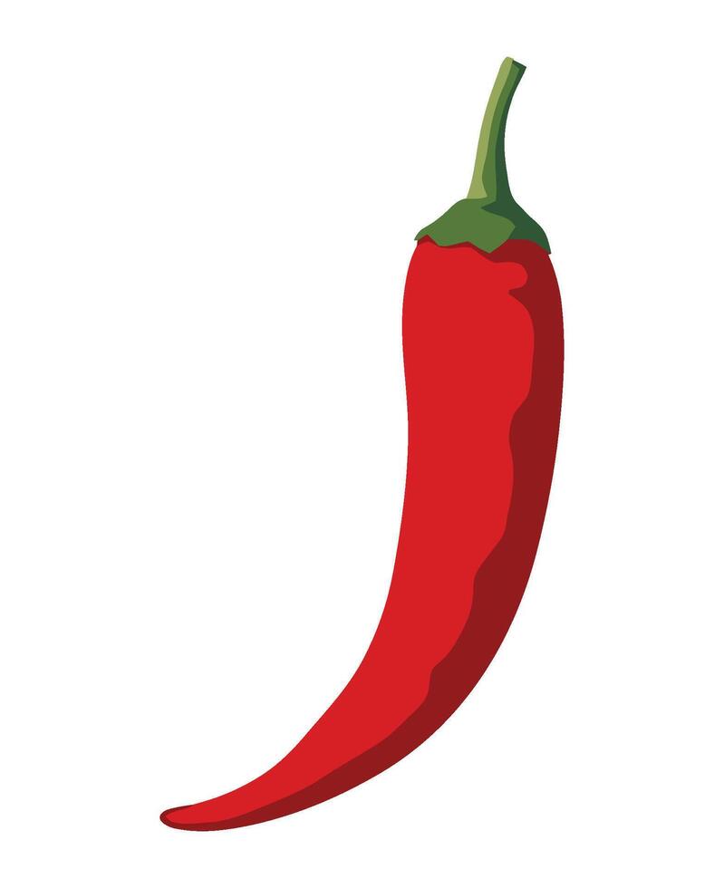 Red chili pepper illustration vector