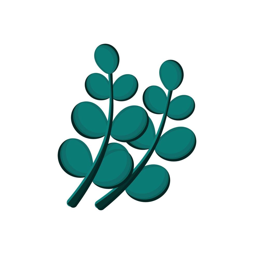 Hand drawn leaves illustration on the white vector