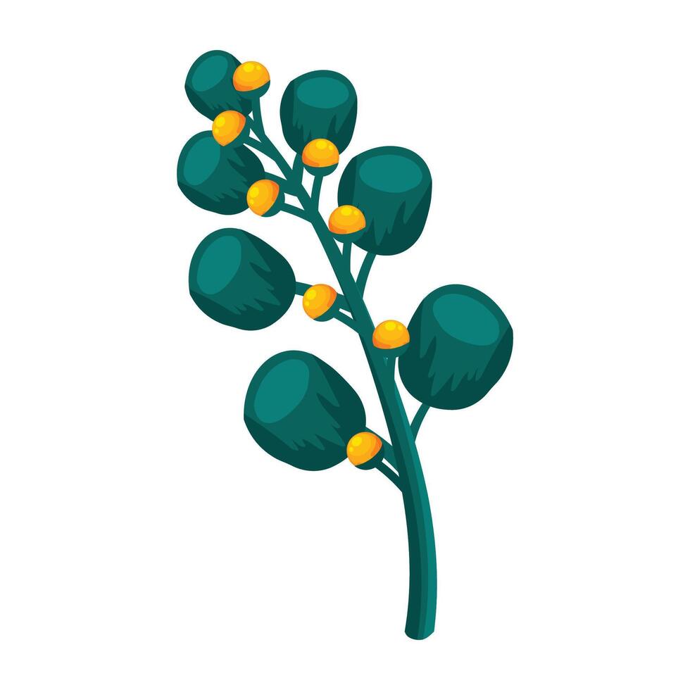 Hand drawn leaves illustration on white background vector
