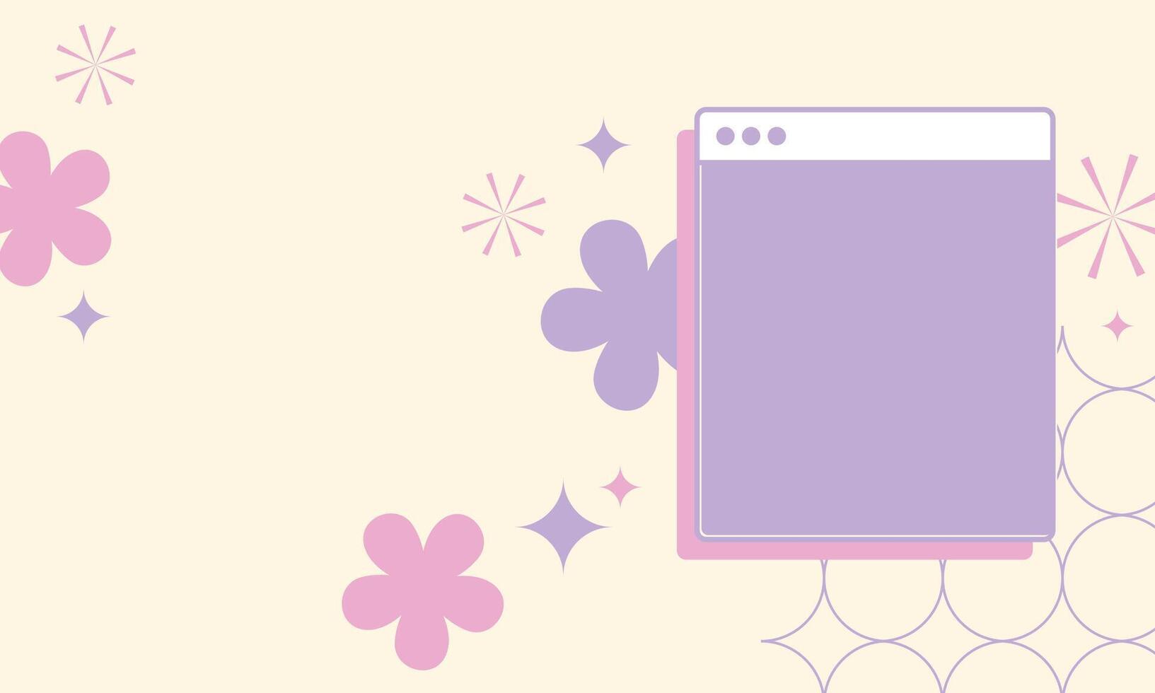 Linear vintage style vaporwave background vector