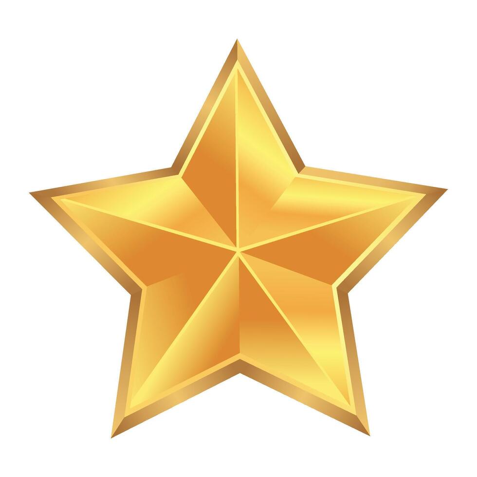 Realistic star isolated illustration on white background vector
